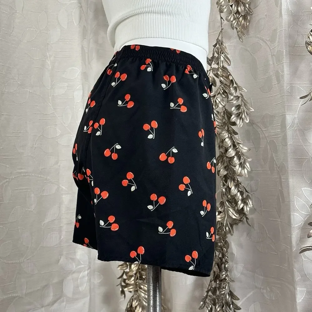 BDG Men’s S Cherry Print Boxer Shorts Black Lounge Urban Outfitters Y2K‎